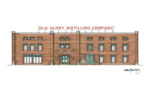 Old Glory Distilling Co Building Drawing